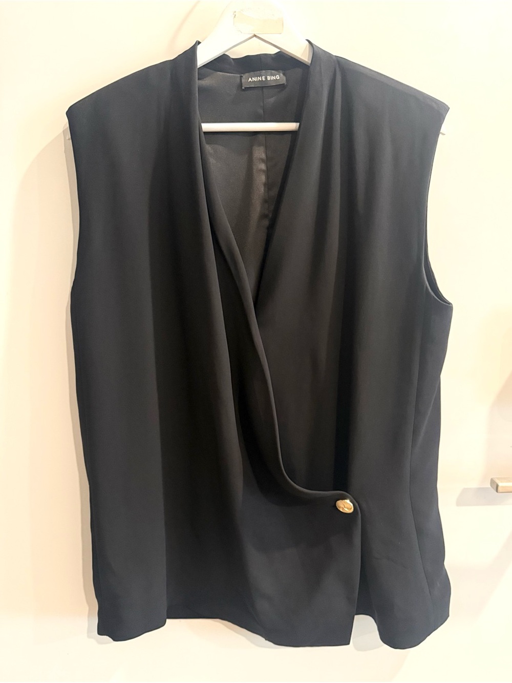 Anine Bing Black Waistcoat Jacket